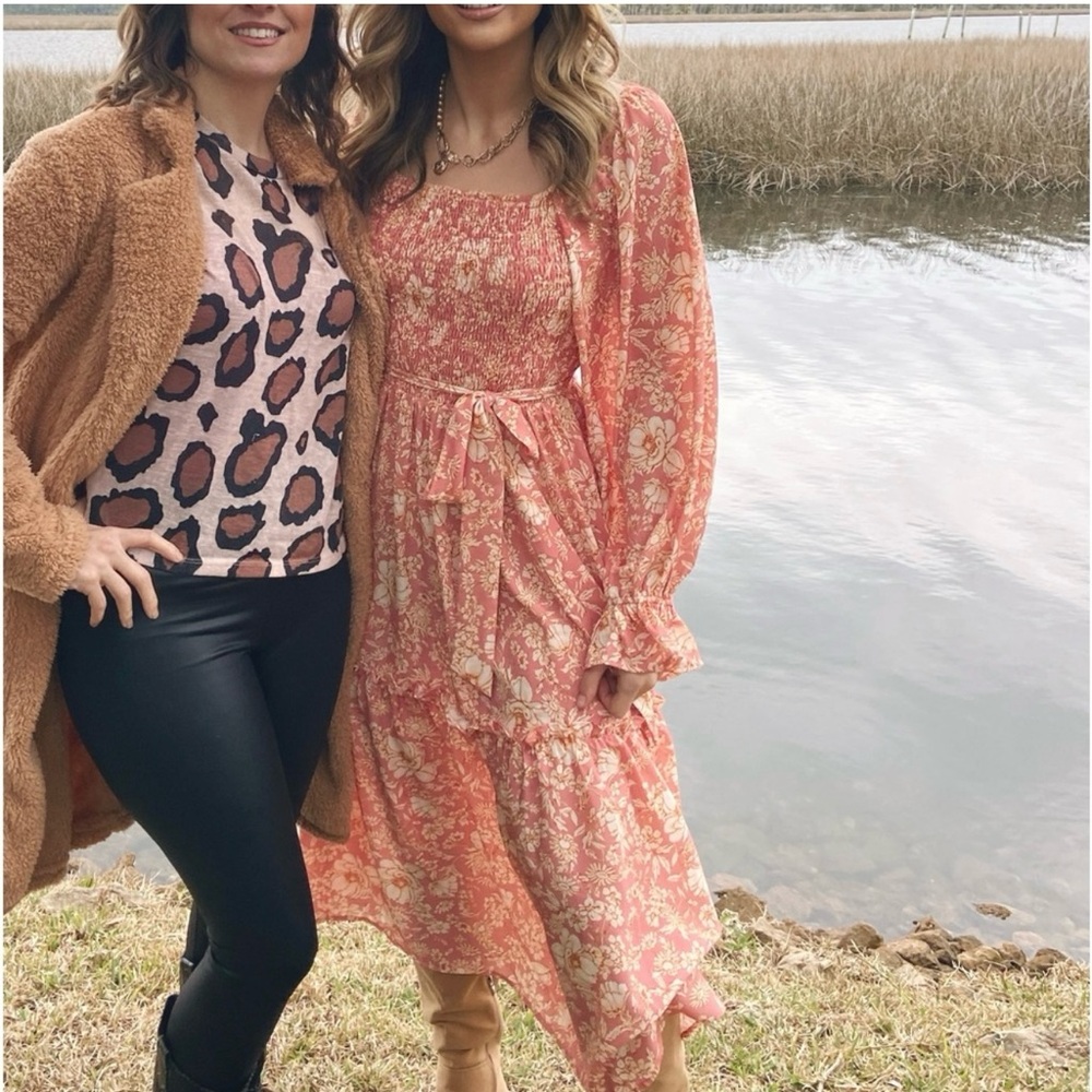 Vici Floral Pink Maxi Dress